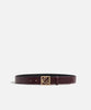 Ipekyol Leather Belt With Monogram Buckle Bordoux