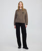 Ipekyol Monogram Jacquard Strass Stone Embroidered Sweater Brown