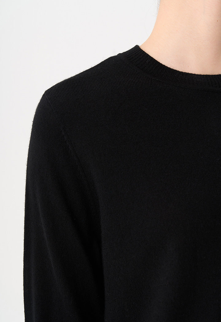 Choice Solid Long Sleeve Sweatshirt Black