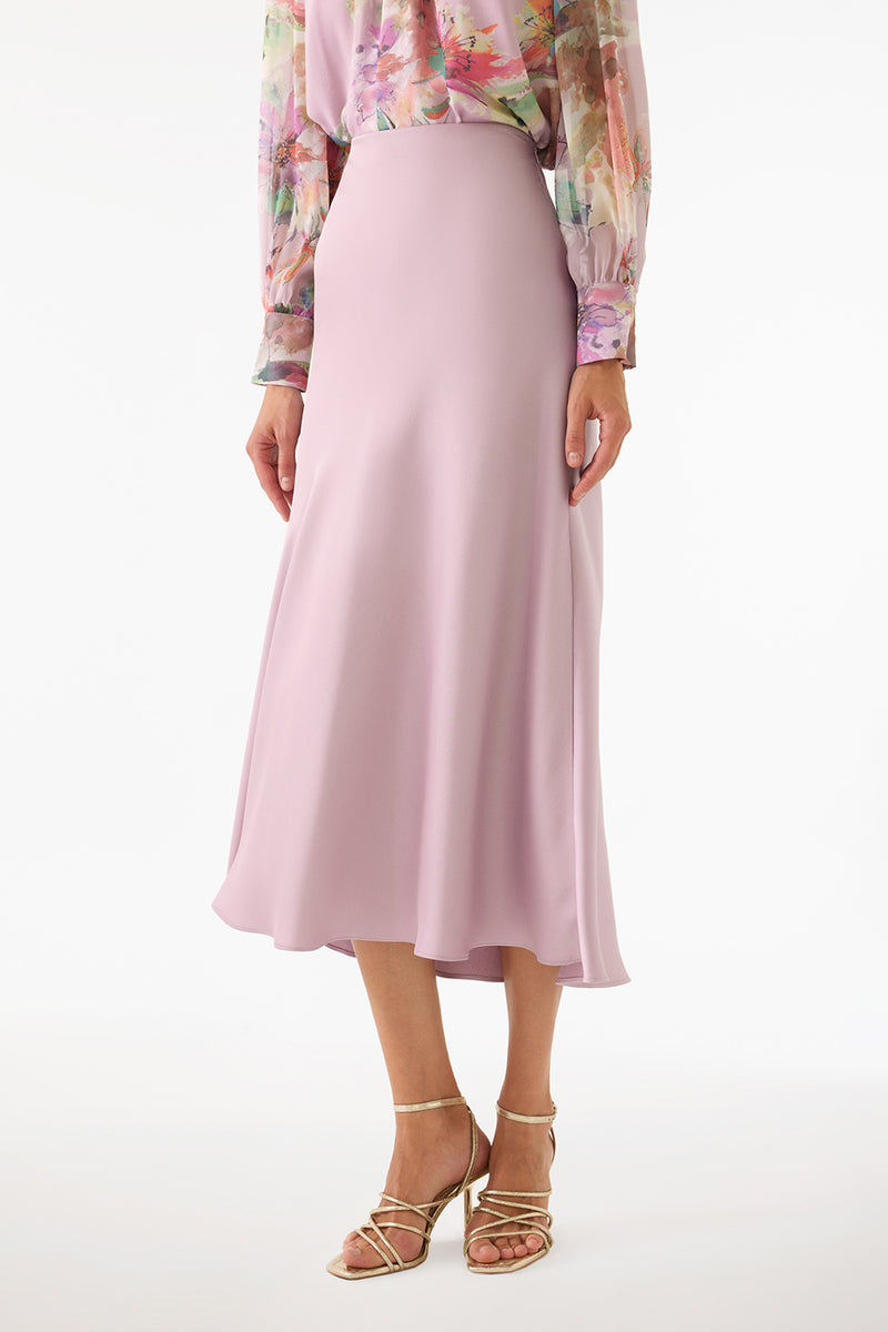Perspective Skirt Long Fluid Lilac