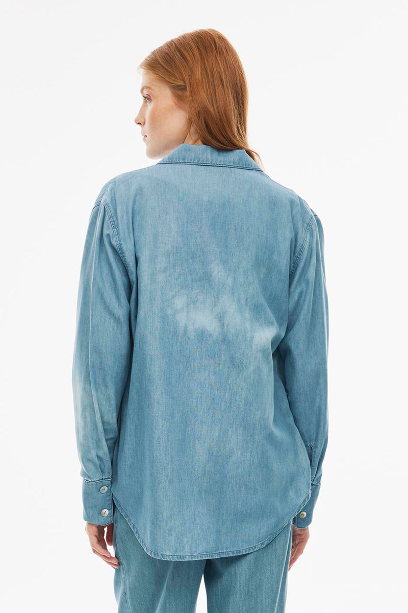 Perspective Norvas Women'S Denim Shirt Light Blue