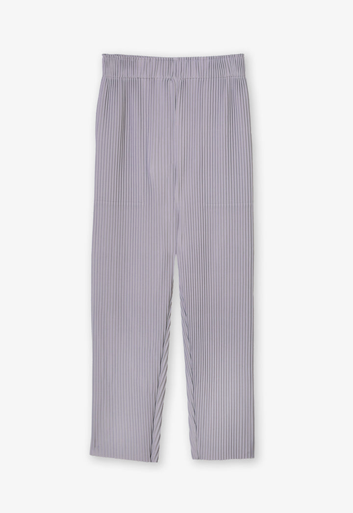 Choice Single Tone Pleated Trousers Grey