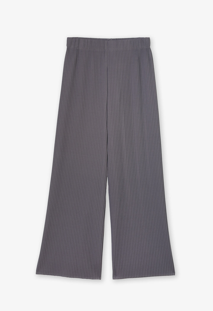 Choice High-Waist Pleated Trousers Grey