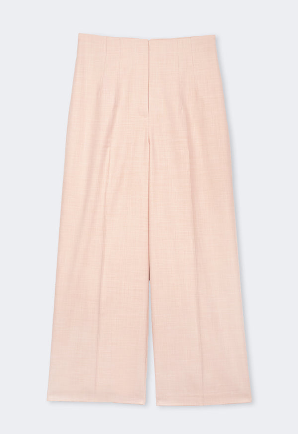 Choice Basic Straight Wide Leg Trousers Pink