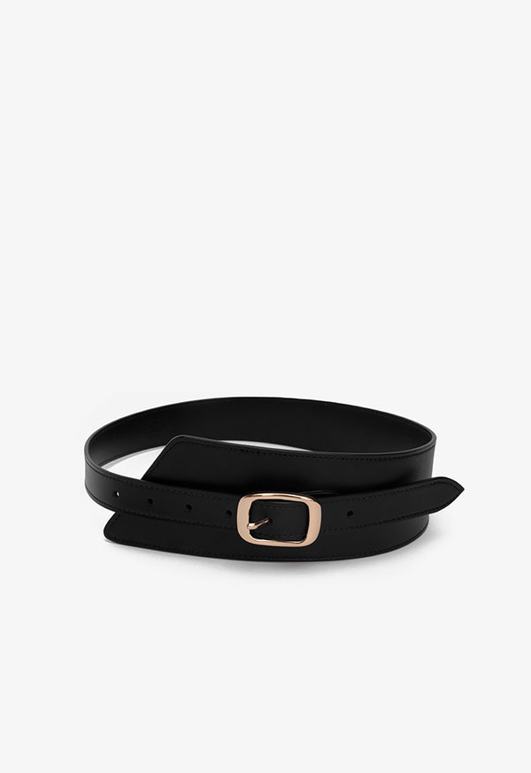 Choice Solid Wide Waist Belt Black