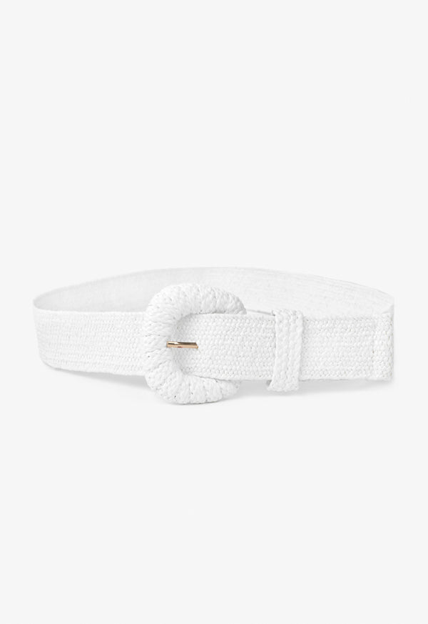 Choice Solid Braided Woven Belt White