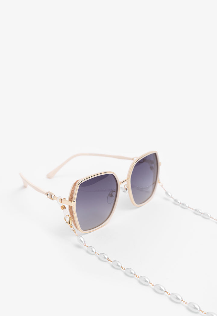 Choice Faux Pearls Sunglasses Chain Gold