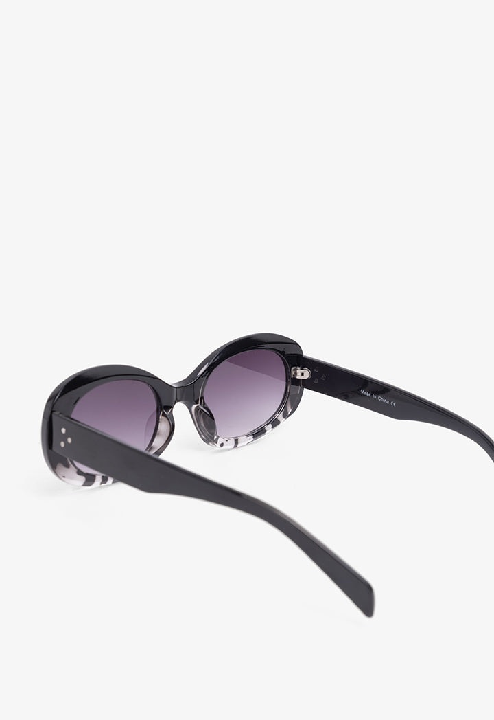 Choice Tortoiseshell Oval Sunglasses Black
