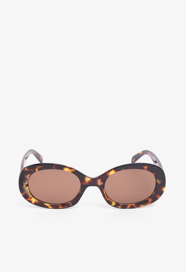Choice Tortoiseshell Oval Sunglasses Brown