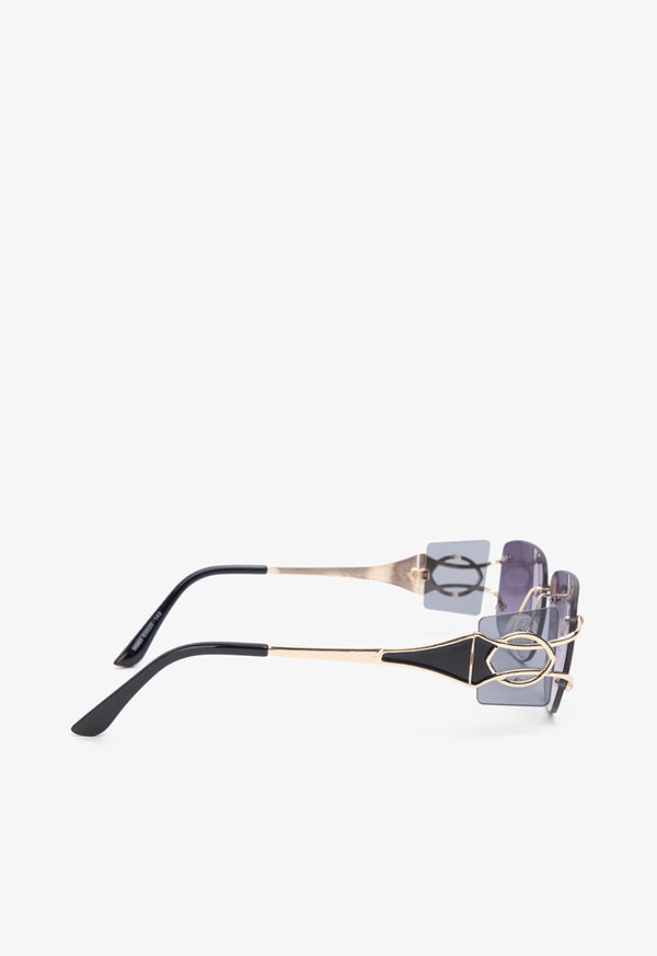 Choice Iconic Frameless Sunglasses Black