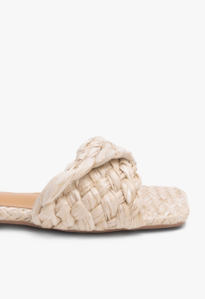 Choice Twisted Flat Sandals Light Beige