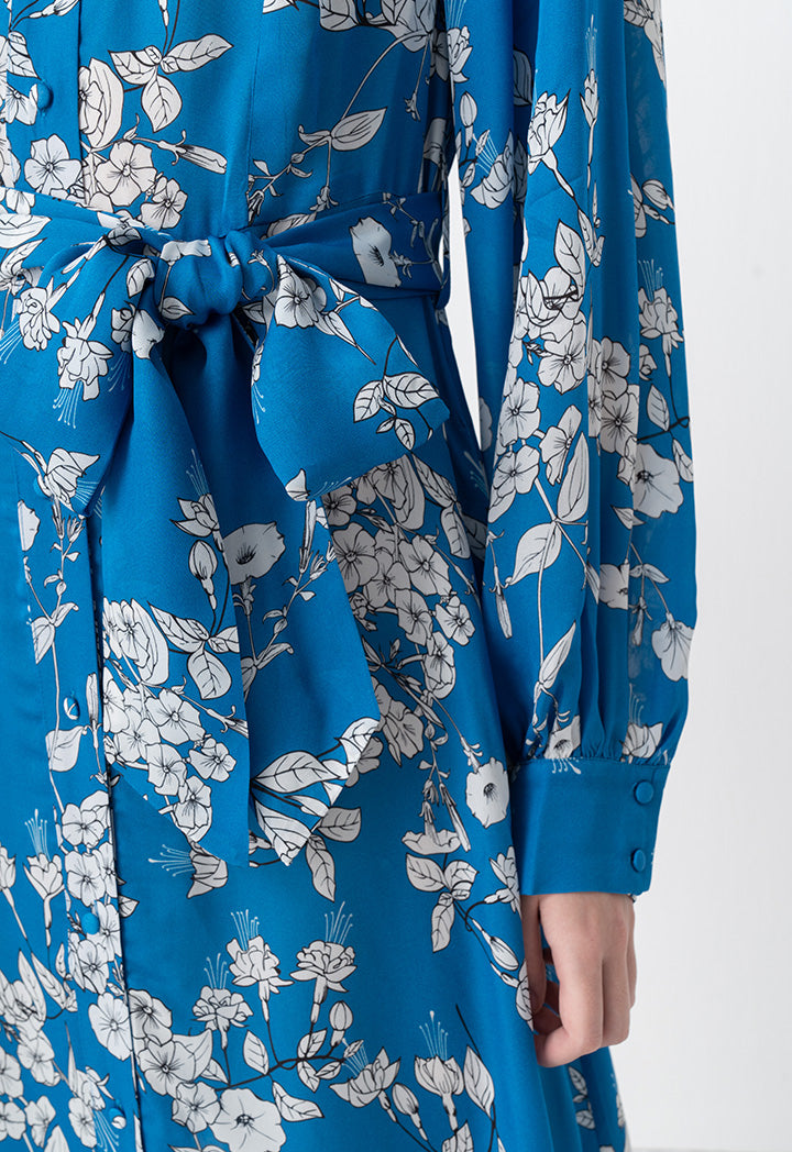 Choice Floral Printed Maxi Shirt Dress Print