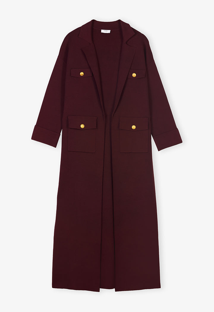 Choice Outerwear With Button Accessories Wine