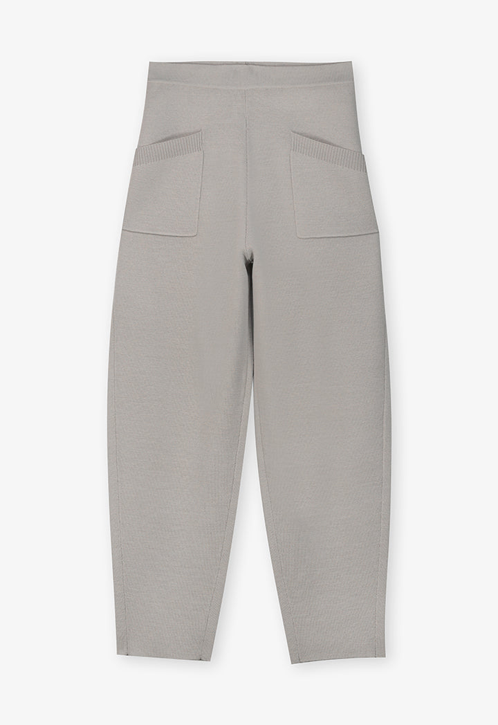 Choice Single Tone Loose Fit Trousers Grey