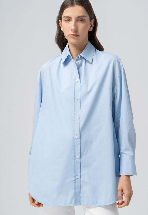 Choice Solid Long Sleeve Shirt Light Blue