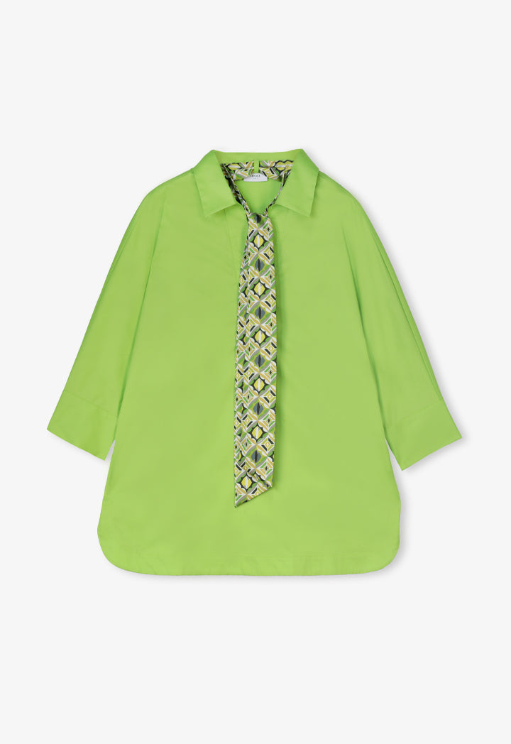 Choice Basic Three-Quarter Sleeves Blouse Green