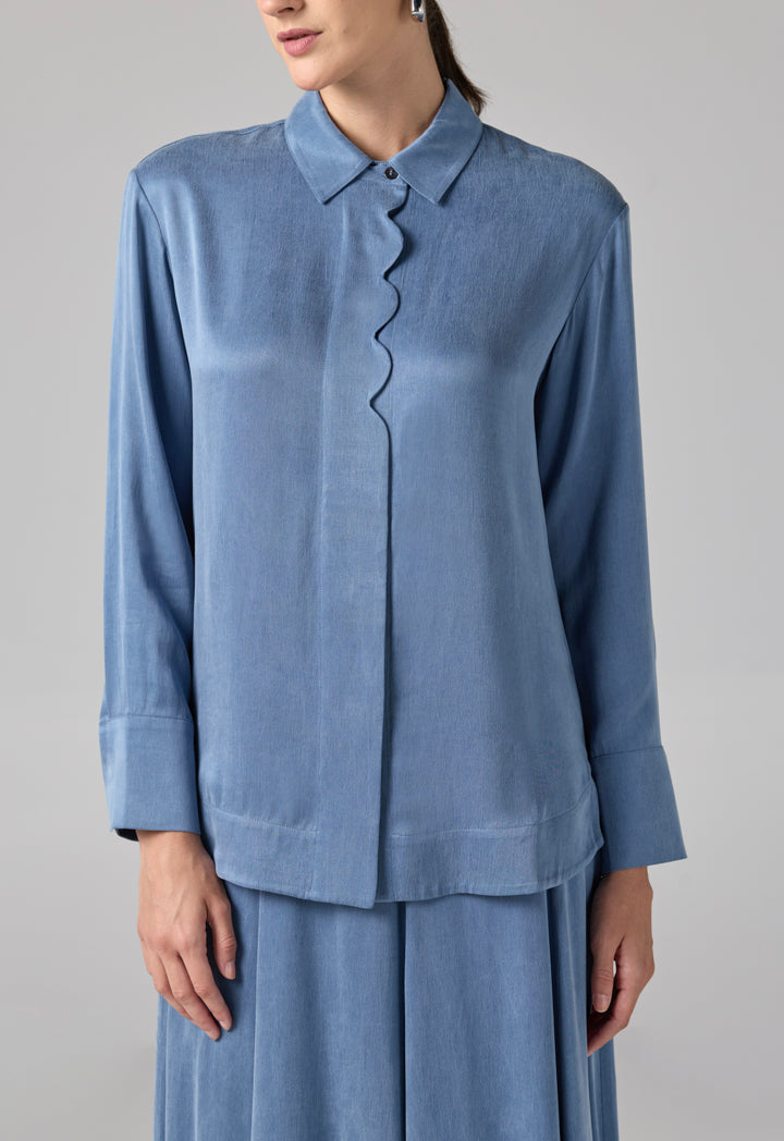 Choice Long Sleeves Basic Shirt Blue