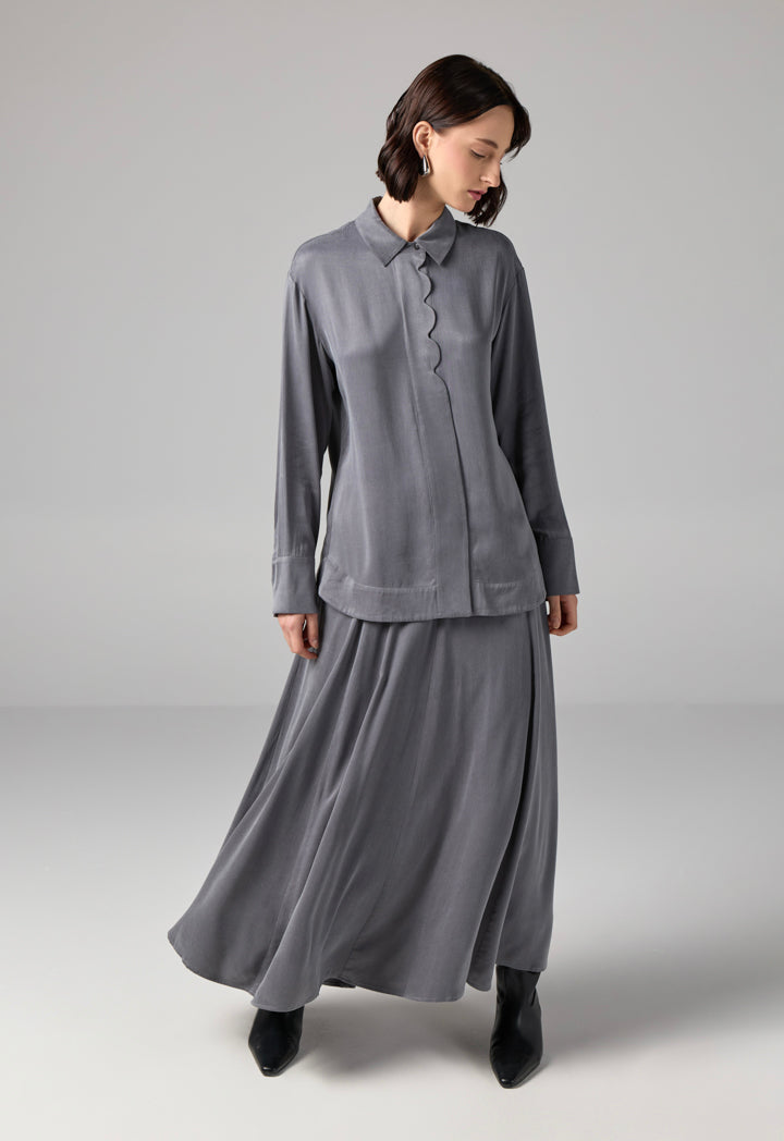 Choice Long Sleeves Basic Shirt Grey