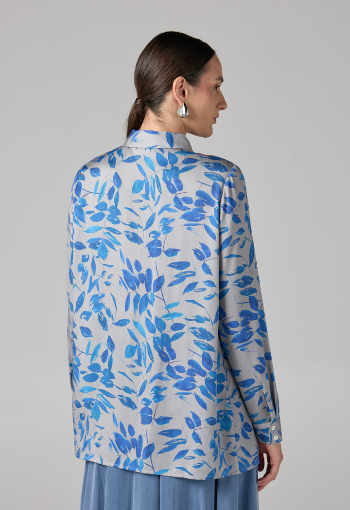 Choice Floral Printed Long Sleeve Shirt  Multi Color