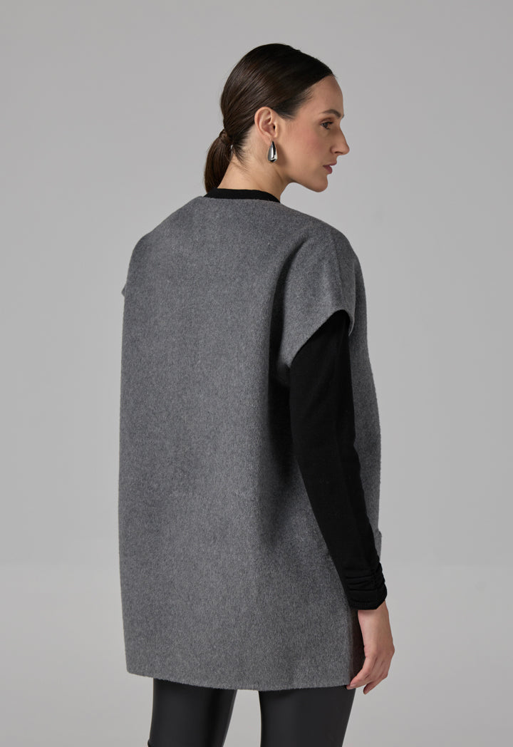 Choice Sleeveless Wool Handmade Sweater Vest Grey