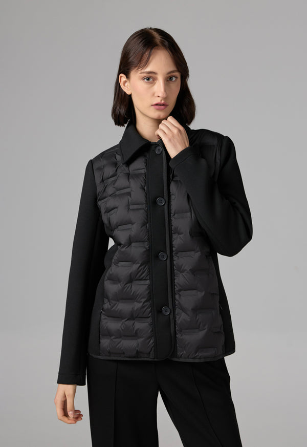 Choice Long Sleeve Quilted Jacket Black