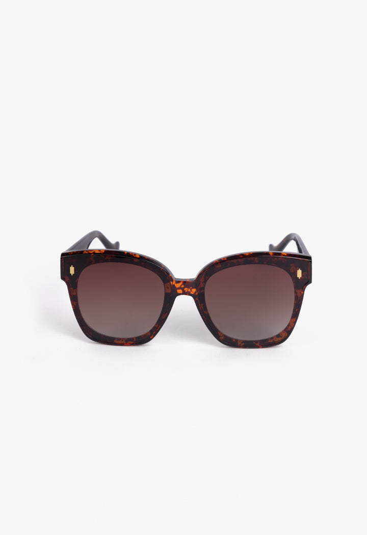 Choice Embellished Cat Eye Sunglasses Brown
