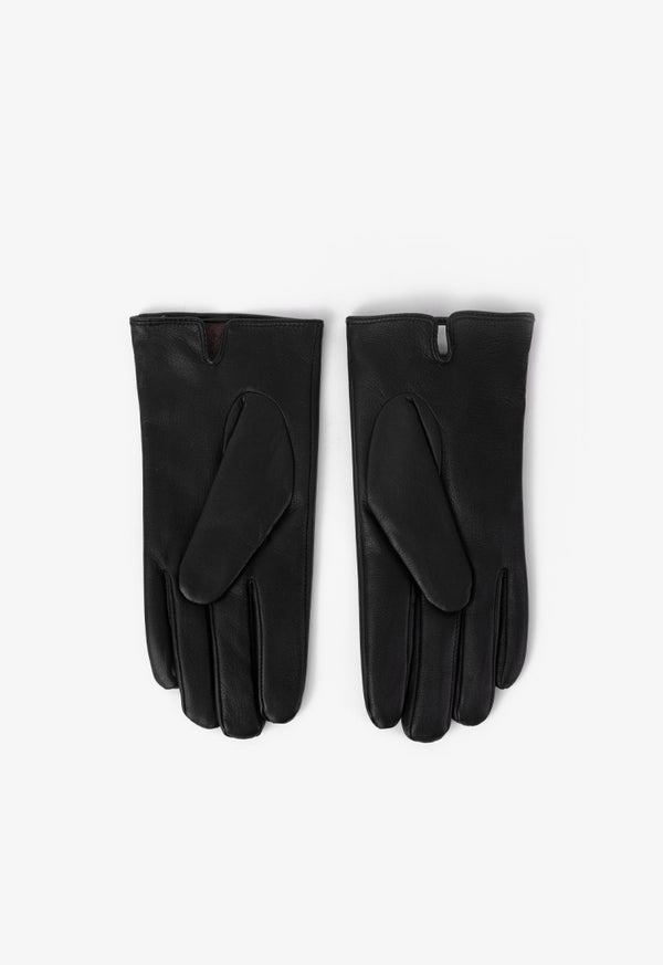 Choice Solid Metal Emblem Gloves Black