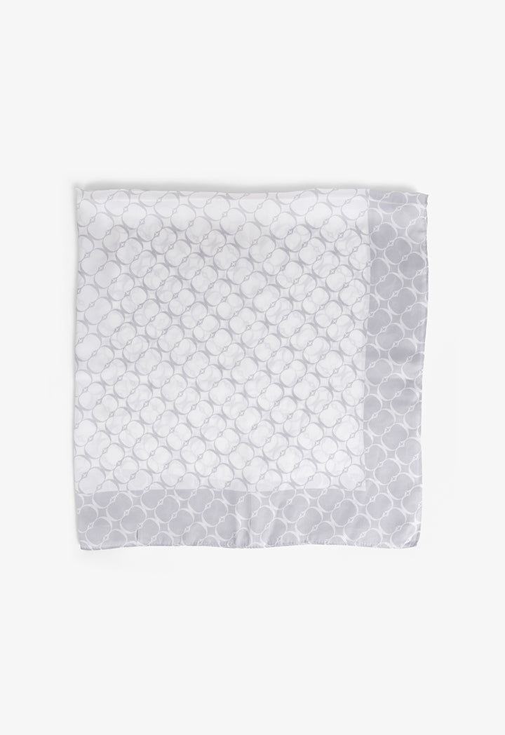 Choice Two Toned Monogram Scarf Grey