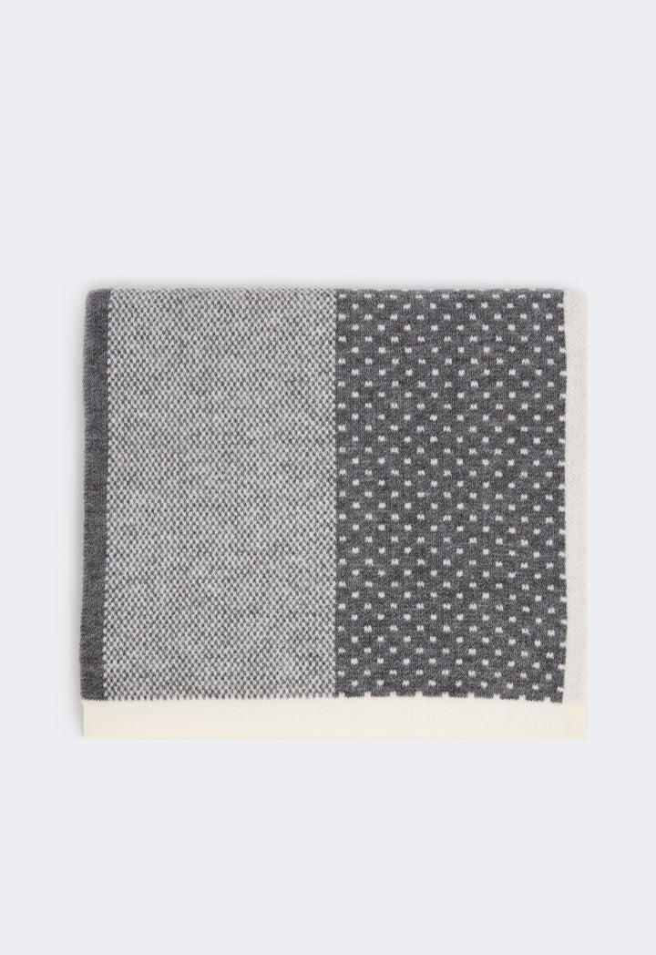 Choice Polka Dot Winter Scarf Grey/Off White