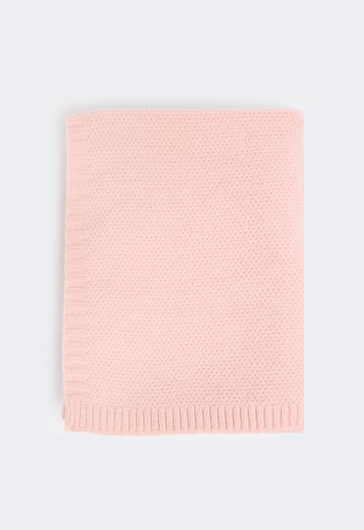 Choice Textured Woven Winter Scarf Pink