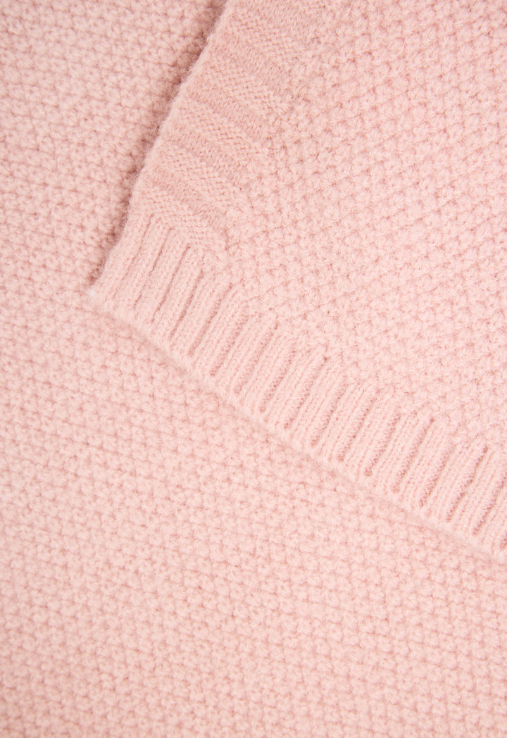 Choice Textured Woven Winter Scarf Pink