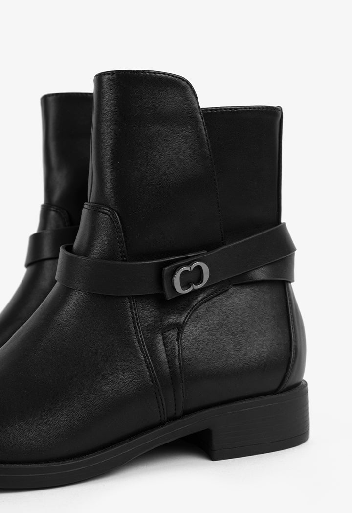 Choice Solid Winter Ankle Boots Black