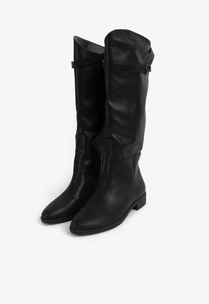 Choice Solid Below Knee Winter Boots Black