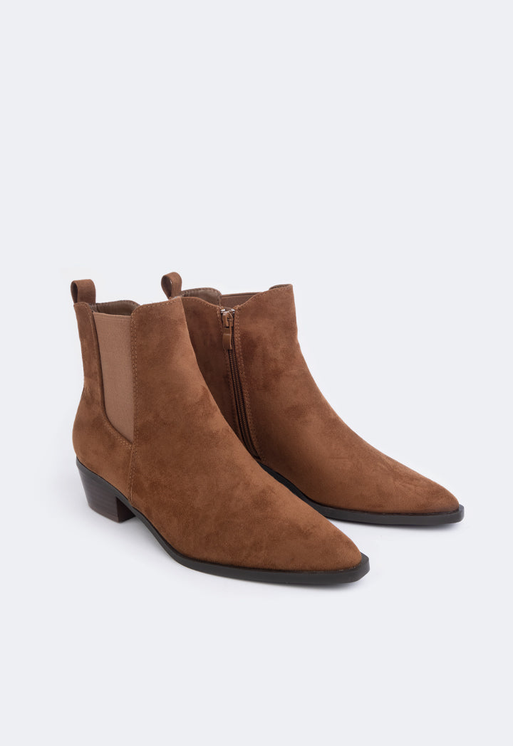 Choice Solid Ankle Boots Brown