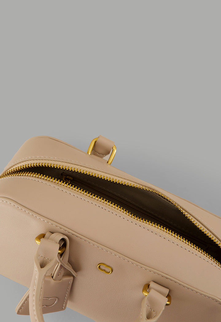 Choice Solid Iconic Handbag Beige