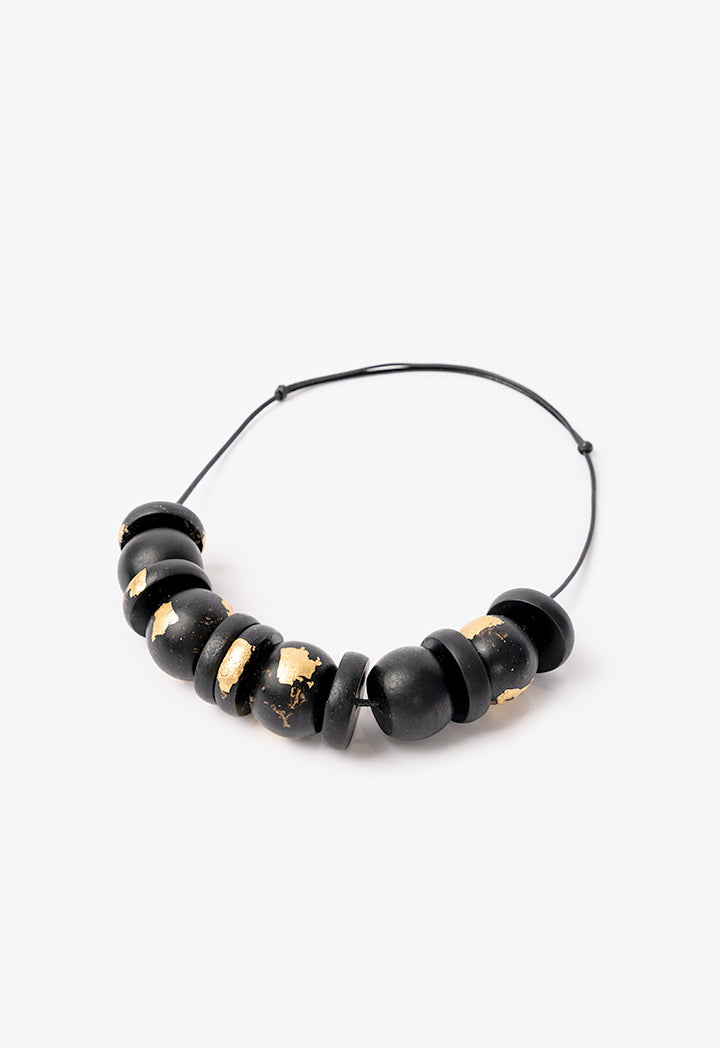 Choice Wood Ornamental Necklace Black