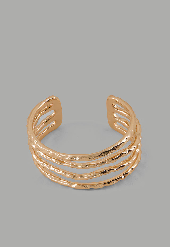 Choice Hammered Metallic Bracelet Gold