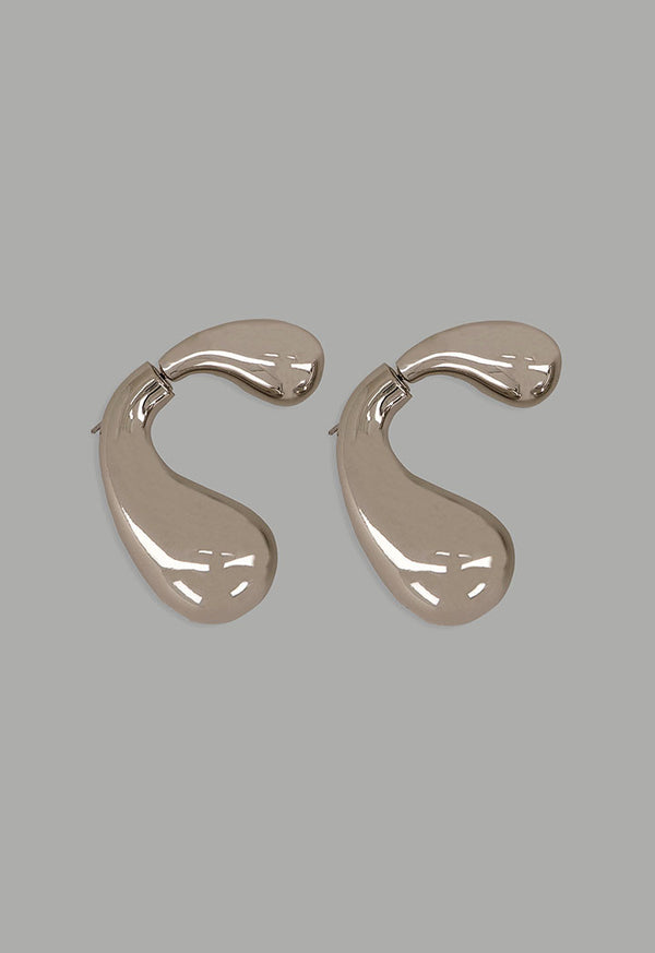 Choice Metallic Drop Earrings Silver