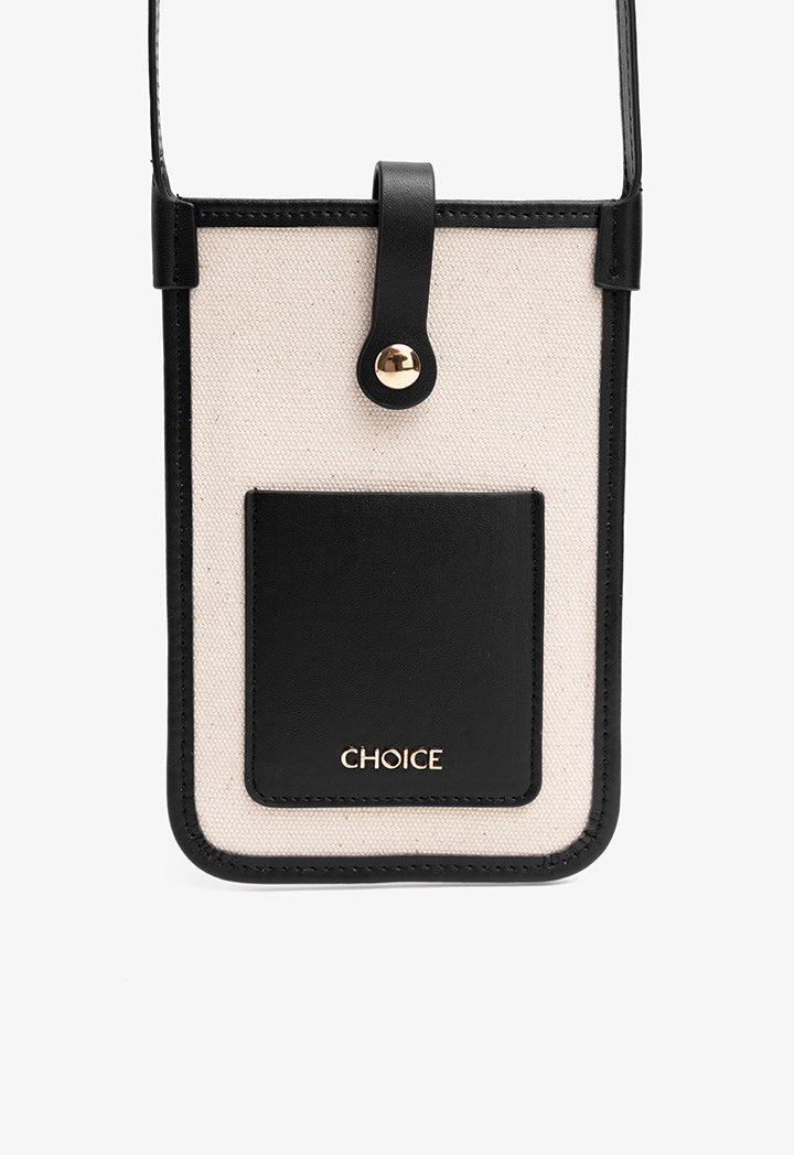 Choice Knitted Pu Leather Phone Bag Black