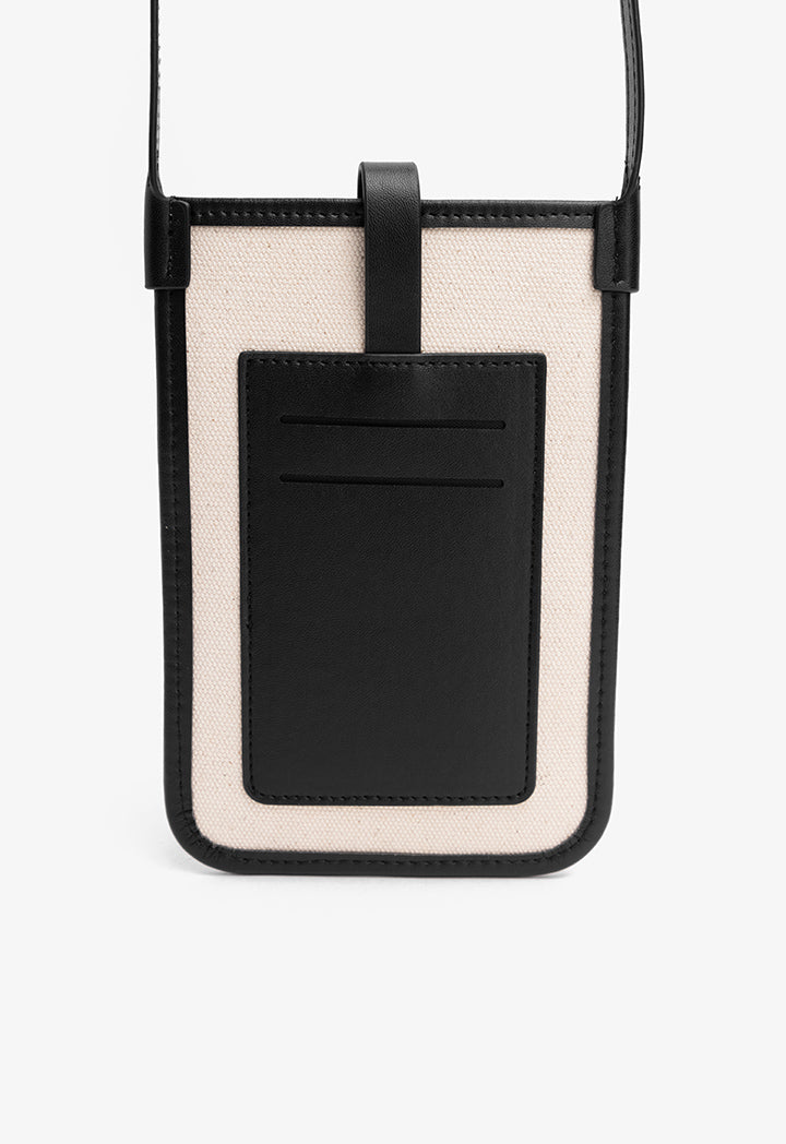 Choice Knitted Pu Leather Phone Bag Black