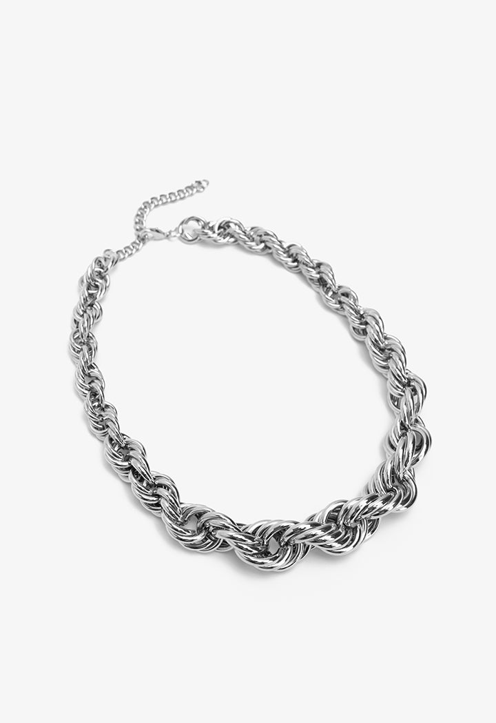 Choice Twisted Silver Necklace Silver
