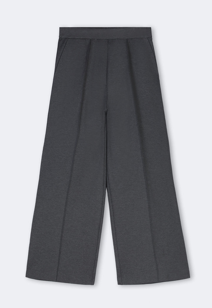 Choice Basic Straight Wide Cut Trousers Anthracite