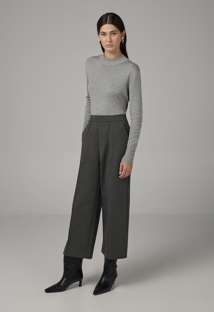 Choice Basic Straight Wide Cut Trousers Anthracite