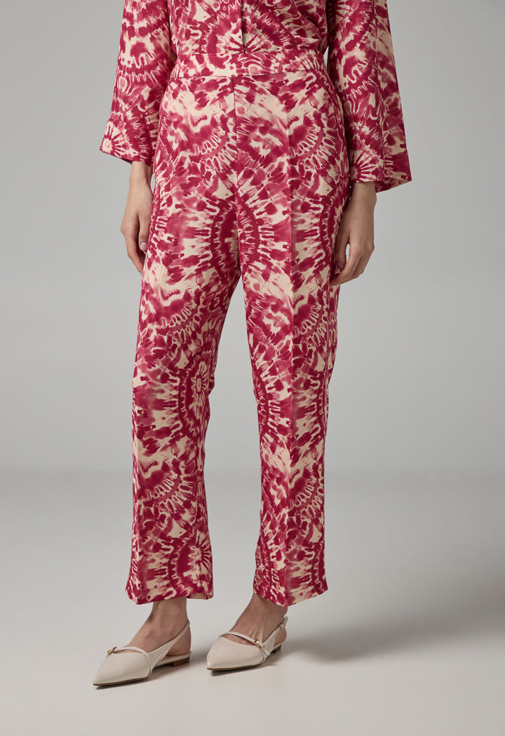Choice Printed Elasticated Waist Trousers Multi Color