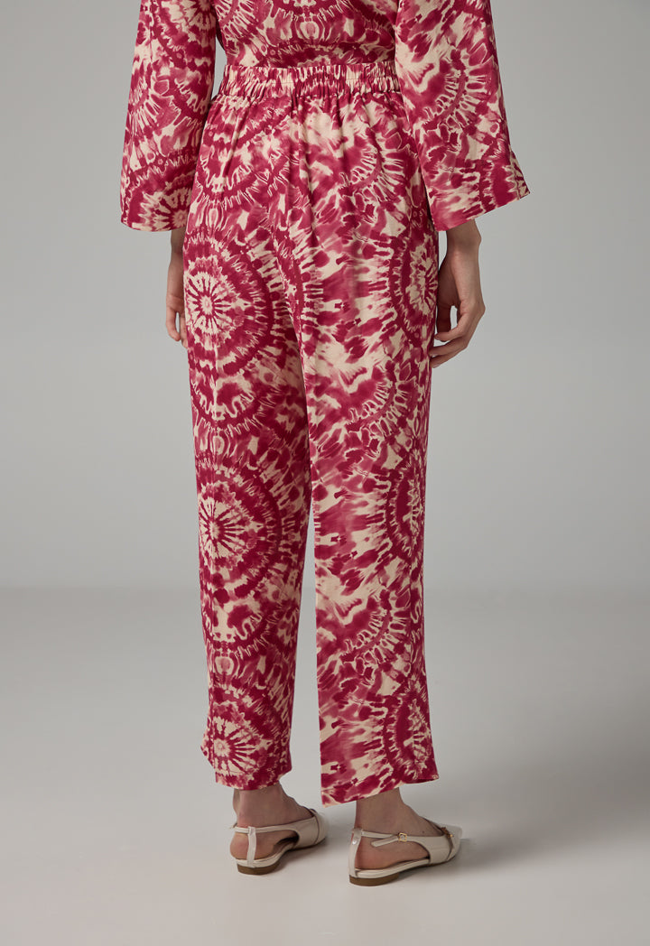 Choice Printed Elasticated Waist Trousers Multi Color