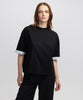 Ipekyol Embroidered Color Block T-Shirt Black