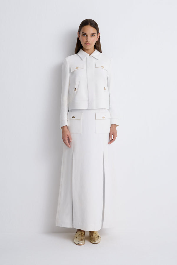 Nean Tailored Maxi Skirt
 Ecru