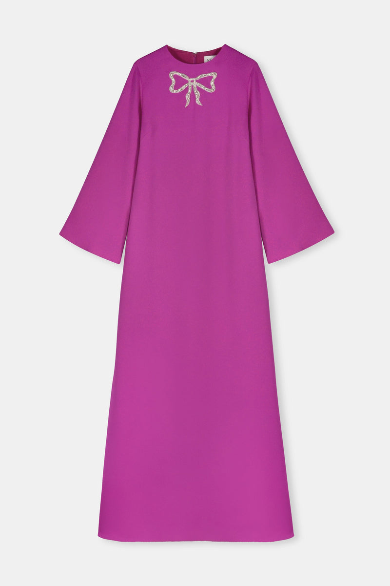 Nean Bow-Embellished Maxi Dress Fuchsia