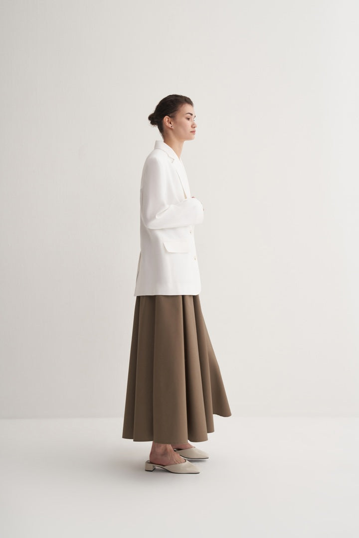Kk Design Cotton Flounce Skirt Light Khaki