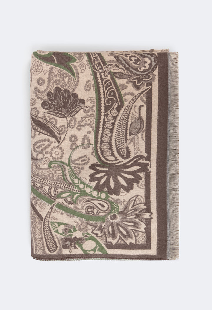 Choice Paisley Pashmina Scarf Dark Grey